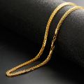 Chopin Chain 18K Yellow Gold Necklace Golden Universal Versatile Men and Women Classic Fashion AU750 Plain Gold Chain