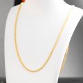 Chopin Chain 18K Yellow Gold Necklace Golden Universal Versatile Men and Women Classic Fashion AU750 Plain Gold Chain