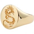 Chinese Dragon Ring 14K Gold Platinum Ancient Zodiac Dragon Men And Women Ring Light Luxury And Domineered Custom