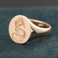 Chinese Dragon Ring 14K Gold Platinum Ancient Zodiac Dragon Men And Women Ring Light Luxury And Domineered Custom