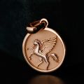 Poetry and Far Away Pegasus God of Hope Pendant in 10K Gold Platinum Devise Light luxury