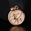 Poetry and Far Away Pegasus God of Hope Pendant in 10K Gold Platinum Devise Light luxury