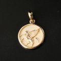 Poetry and Far Away Pegasus God of Hope Pendant in 10K Gold Platinum Devise Light luxury