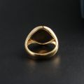 Dragon Phoenix Signet Ring Chinese Ancient Style 10K Gold White Rose Male And Female Couples Wedding Commemorative Ring