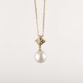 Happy And Full Pearl Pendant 10K Elegant Temperament Customization