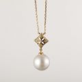 Happy And Full Pearl Pendant 10K Elegant Temperament Customization