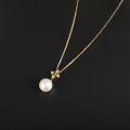 Happy And Full Pearl Pendant 10K Elegant Temperament Customization