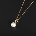 Happy And Full Pearl Pendant 10K Elegant Temperament Customization