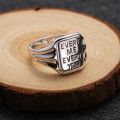 Killing Eve Little Pervert Same Ring 10K Gold Rose Retro English Alphabet Figure Seal For Men And Women