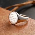 Killing Eve Little Pervert Same Ring 10K Gold Rose Retro English Alphabet Figure Seal For Men And Women