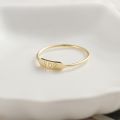 Love Billboard Women Ring 10K Yellow White Rose Gold Platinum Girly Heart Trendy Simple Personality Extremely Small