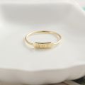 Love Billboard Women Ring 10K Yellow White Rose Gold Platinum Girly Heart Trendy Simple Personality Extremely Small