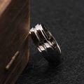 Pt950 Platinum Mens Ring 10K White Rose Gold Hipsters Domineering Simple European And American Style