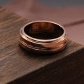 Pt950 Platinum Mens Ring 10K White Rose Gold Hipsters Domineering Simple European And American Style