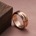 Pt950 Platinum Mens Ring 10K White Rose Gold Hipsters Domineering Simple European And American Style