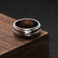 Pt950 Platinum Mens Ring 10K White Rose Gold Hipsters Domineering Simple European And American Style