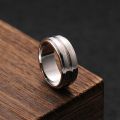 Pt950 Platinum Mens Ring 10K White Rose Gold Hipsters Domineering Simple European And American Style