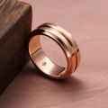 Pt950 Platinum Mens Ring 10K White Rose Gold Hipsters Domineering Simple European And American Style