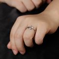 Snake Ring 10K White Yellow Rose Gold Platinum Natural Sapphire Diamonds Cute Female Tail Ring