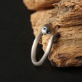 Snake Ring 10K White Yellow Rose Gold Platinum Natural Sapphire Diamonds Cute Female Tail Ring