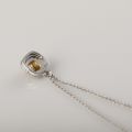 Square Yellow Diamond Pendant 10K Gold Successfully Matured And Generously Customized