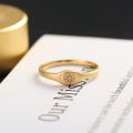 Star Natural Small Diamond Ring 10K Yellow Rose White Gold Platinum Women Tail Ring Creative Design