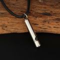The Whistle Necklace Blows Platinum Whistle 10K Gold Pendant Male Female Couple Personality Lettering