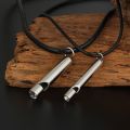 The Whistle Necklace Blows Platinum Whistle 10K Gold Pendant Male Female Couple Personality Lettering