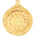 Tibetan Biography Padmasambhava Manjusri Nine Palaces Eight Diagrams Token 10K Gold Platinum 12 Zodiac Waist Pendant