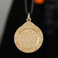 Tibetan Biography Padmasambhava Manjusri Nine Palaces Eight Diagrams Token 10K Gold Platinum 12 Zodiac Waist Pendant