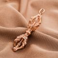 Vajra Pestle Devil Pestle Pendant 10K Yellow Gold White Gold Rose Gold Platinum Magic Necklace Pendant