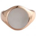 White Friary Seal Ring 10K Gold Rose Color Gold White Natural Mother Of Pearl Shell Light Luxury Personality Ring For Men And Women