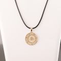 Yoga OM Sanskrit Symbol Pendant 10K Gold Platinum Female Necklace Creative Pendant Customized