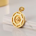 Yoga OM Sanskrit Symbol Pendant 10K Gold Platinum Female Necklace Creative Pendant Customized