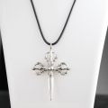 Cross Diamond Peg Puba Demon Subduing Pestle Pendant 14K Gold Platinum Creative Necklace