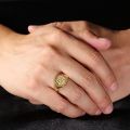 Dragon Phoenix Signet Ring Chinese Ancient Style 14K Gold White Rose Male And Female Couples Wedding Commemorative Ring