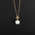 Happy And Full Pearl Pendant 14K Elegant Temperament Customization