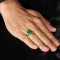 Malachite Seal Ring 14K Gold Rose Color Gold Platinum Natural Color Gems Light Luxury Personality Ring For Men And Women