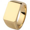 Plain Face Square Signet Ring 14K Gold Platinum Cold Wind Ins Senior Sense Personality Platinum Men Ring