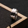 Pt950 Platinum Mens Ring 14K White Rose Gold Hipsters Domineering Simple European And American Style