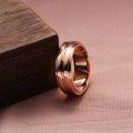 Pt950 Platinum Mens Ring 14K White Rose Gold Hipsters Domineering Simple European And American Style