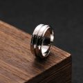 Pt950 Platinum Mens Ring 14K White Rose Gold Hipsters Domineering Simple European And American Style