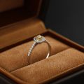 Round Yellow Diamond Love Ring 14K Gold + Diamonds 0.100ct/1 0.240ct/49 Pure Eternal Fidelity Tailored