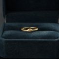 Stars Simple Diamond Women Ring 14K Yellow Rose Gold Natural Diamonds Platinum Very Fine Circle Design