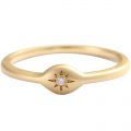 Stars Simple Diamond Women Ring 14K Yellow Rose Gold Natural Diamonds Platinum Very Fine Circle Design