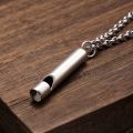 The Whistle Necklace Blows Platinum Whistle 14K Gold Pendant Male Female Couple Personality Lettering