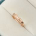 Truth Small Diamond Ring 14K Gold Brushed Men And Women Ring White Platinum Rose Gold Wedding Anniversary Custom