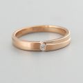 Truth Small Diamond Ring 14K Gold Brushed Men And Women Ring White Platinum Rose Gold Wedding Anniversary Custom