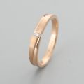 Truth Small Diamond Ring 14K Gold Brushed Men And Women Ring White Platinum Rose Gold Wedding Anniversary Custom