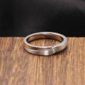 Truth Small Diamond Ring 14K Gold Brushed Men And Women Ring White Platinum Rose Gold Wedding Anniversary Custom